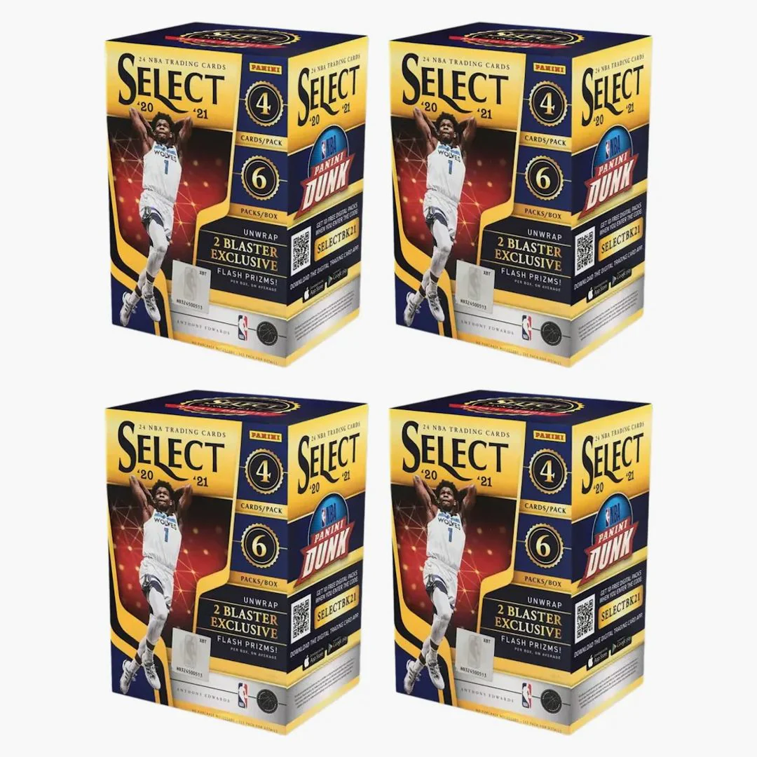 2020-21 Panini Select Basketball Blaster Box (flash Prizms) 4x Lot
