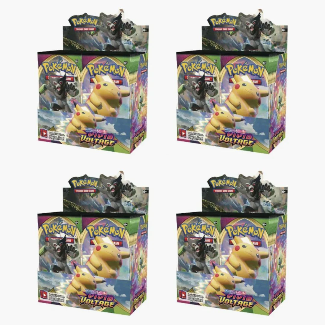 2020 Pokemon Tcg Sword & Shield Vivid Voltage Booster Box 4x Lot