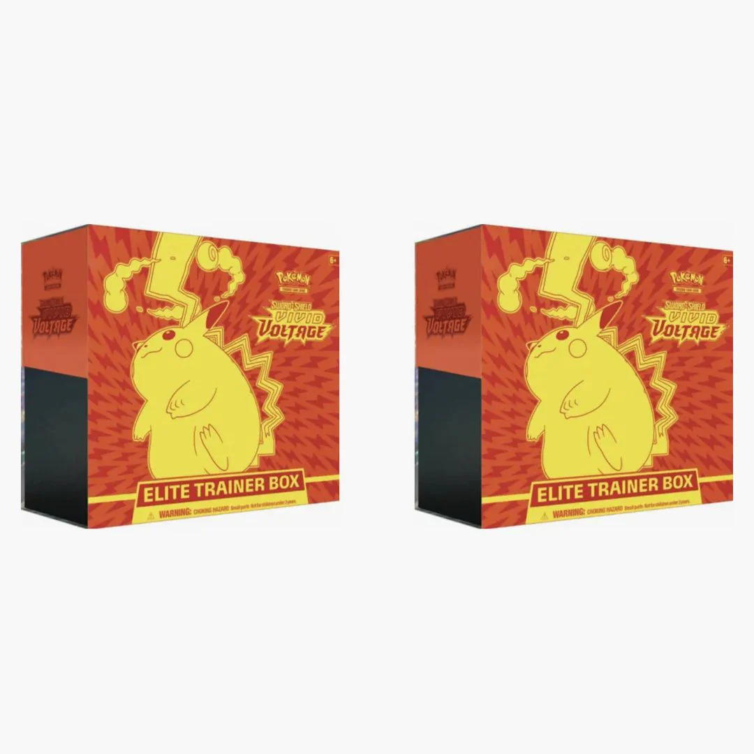 2020 Pokemon Tcg Sword & Shield Vivid Voltage Elite Trainer Box 2x Lot - Image 2