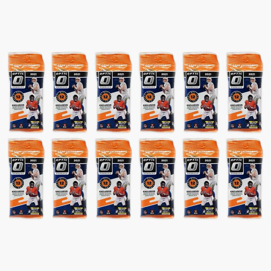 2021 Panini Donruss Optic Football Cello Fat Pack 12x Lot