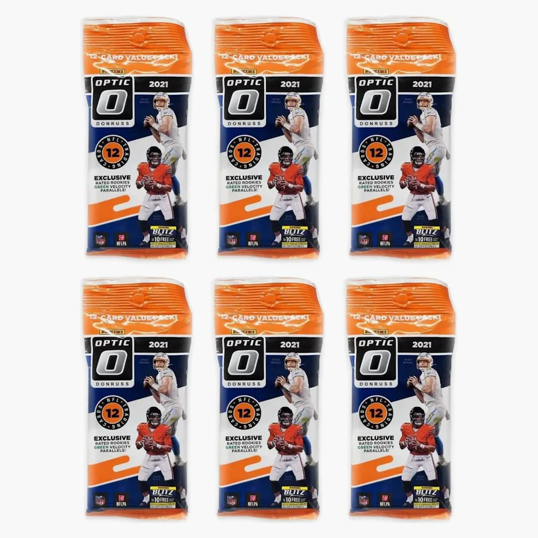 2021 Panini Donruss Optic Football Cello Fat Pack 6x Lot