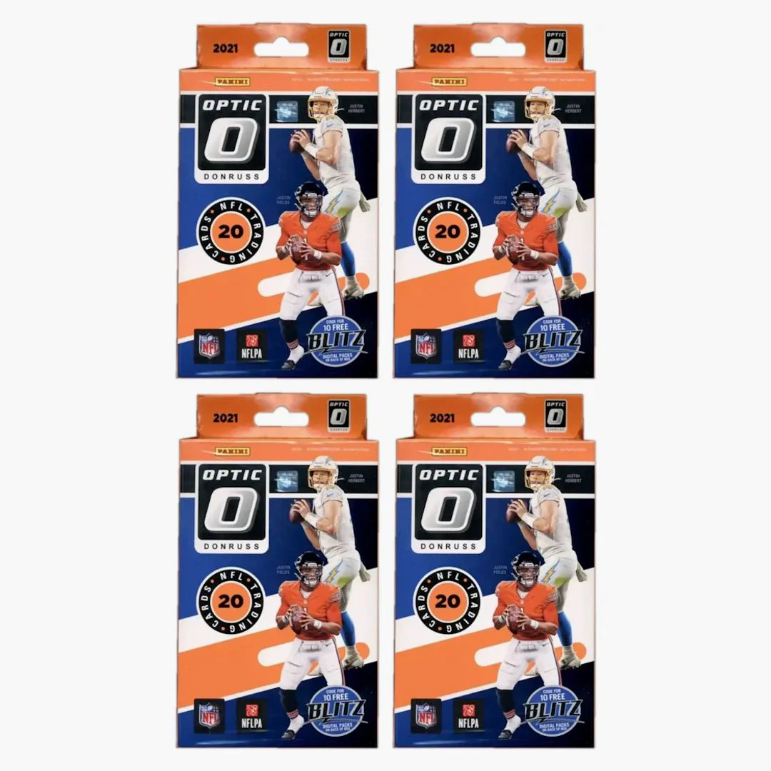 2021 Panini Donruss Optic Football Hanger Box (blue Scope Parallels) 4x Lot