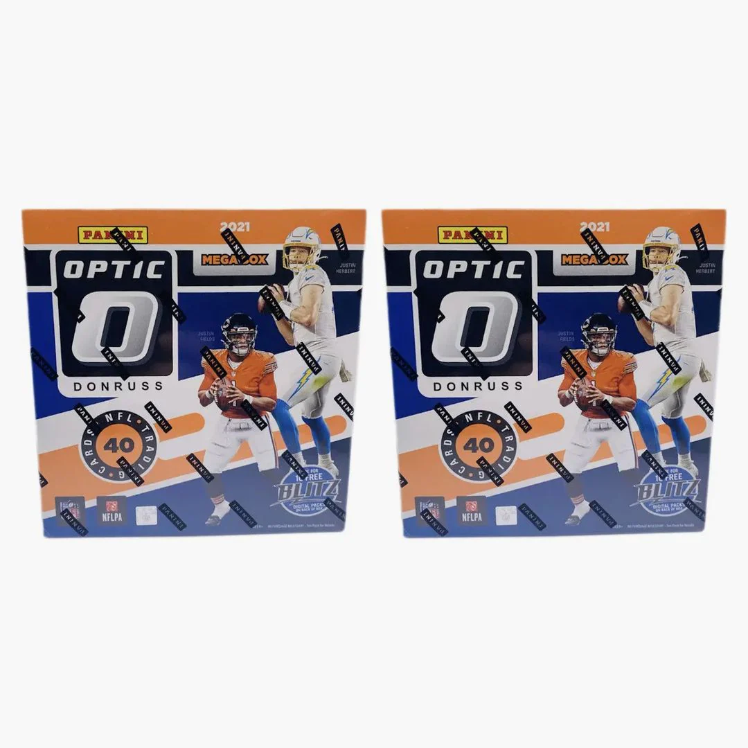 2021 Panini Donruss Optic Football Mega Box (blue Hyper Parallels) 2x Lot - Image 2