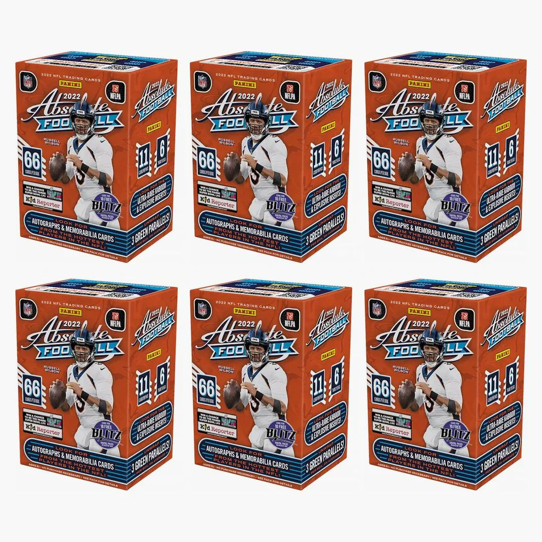 2022 Panini Absolute Football Blaster Box (green Parallels) 6x Lot