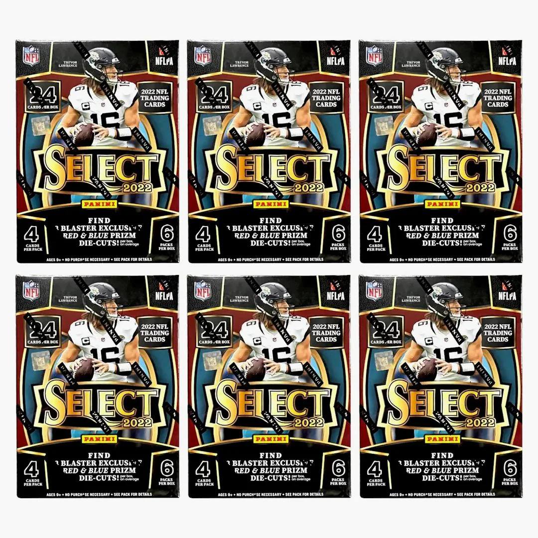 2022 Panini Select Football Blaster Box (red & Blue Die-cuts) 6x Lot
