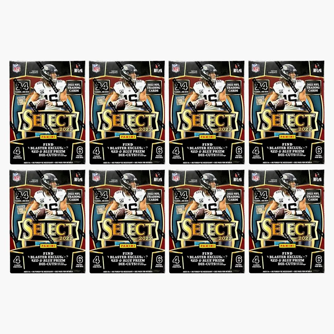 2022 Panini Select Football Blaster Box (red & Blue Die-cuts) 8x Lot