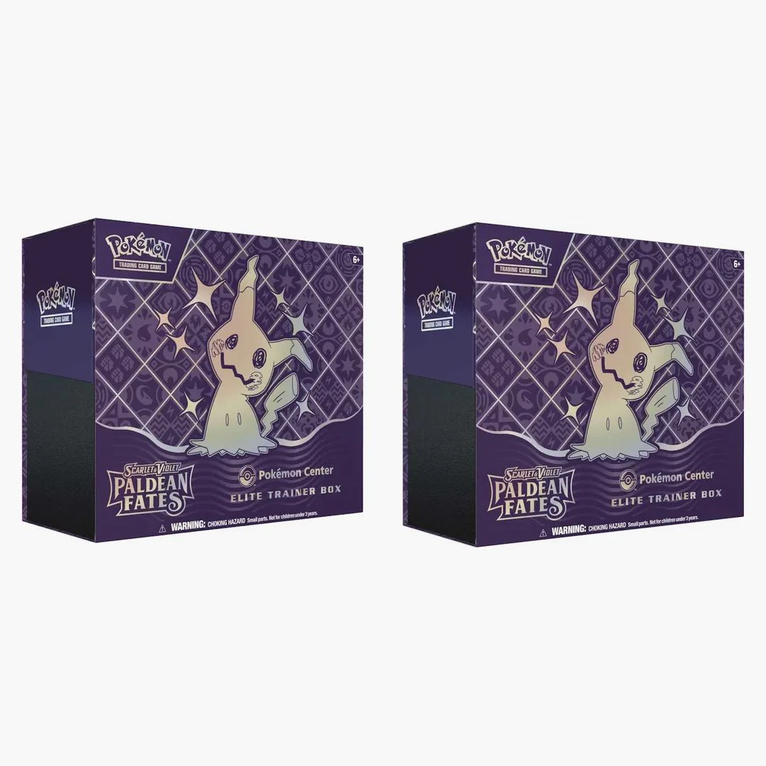 2024 Pokémon Scarlet & Violet Paldean Fates Pokemon Center Elite Trainer Box 2x Lot - Image 2