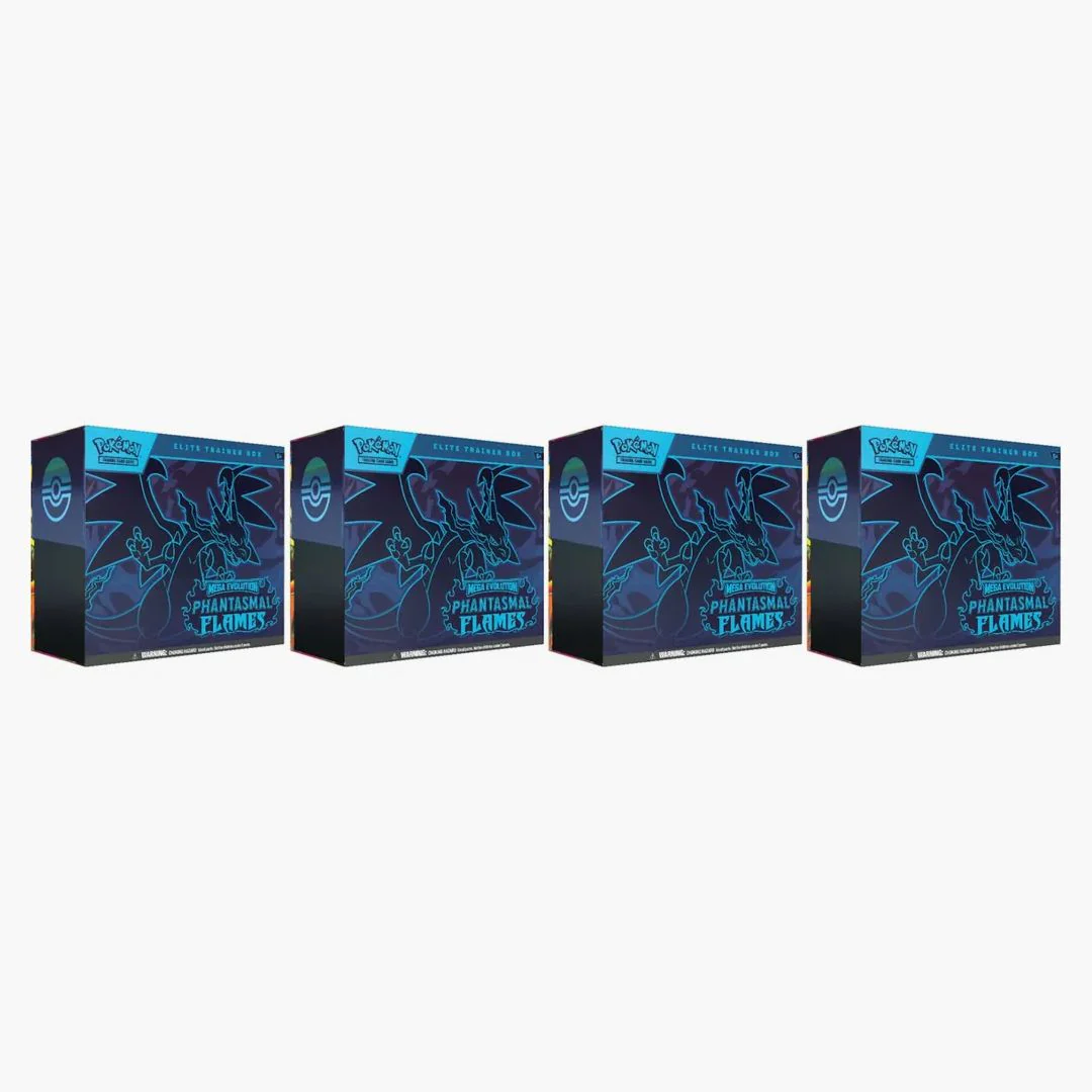 2025 Pokémon Mega Evolution Phantasmal Flames Elite Trainer Box 4x Lot