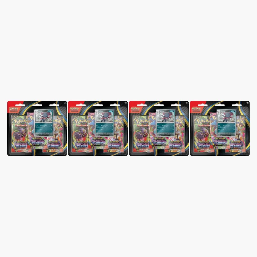 2025 Pokémon Mega Evolution Phantasmal Flames Weavile 3pk Booster Blister 4x Lot