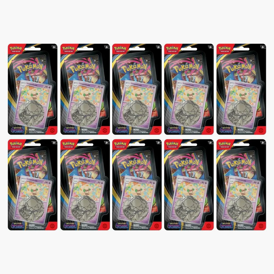 2025 Pokémon Mega Evolution Phantasmal Flames Whimsicott Blister Pack 10x Lot