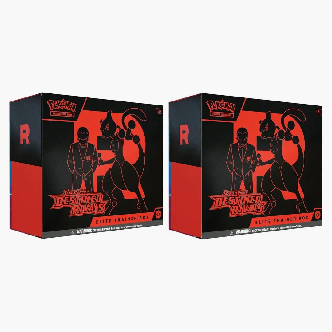 2025 Pokémon Scarlet & Violet Destined Rivals Elite Trainer Box 2x Lot - Image 2