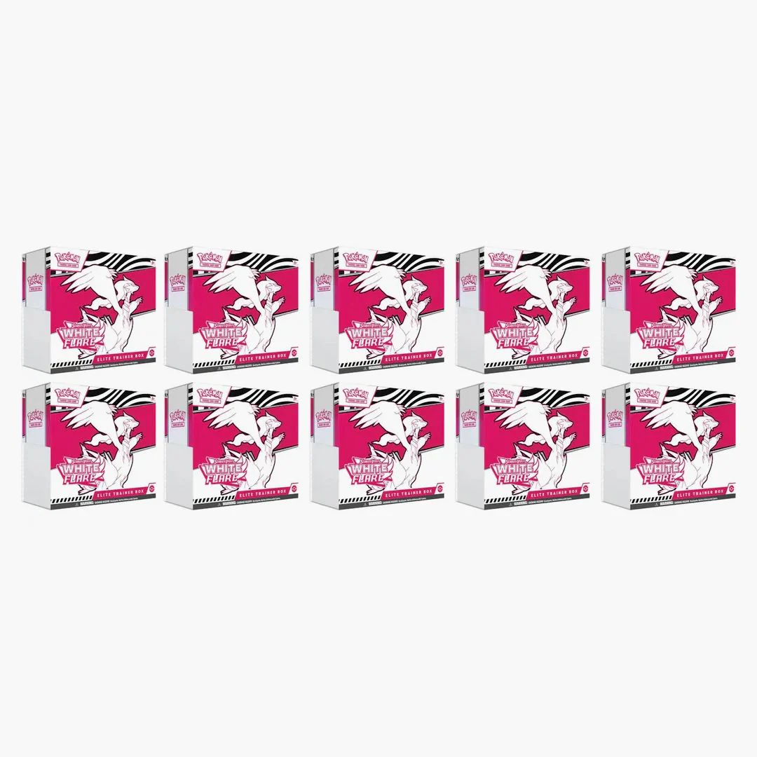 2025 Pokémon Scarlet & Violet White Flare Elite Trainer Box 10x Lot
