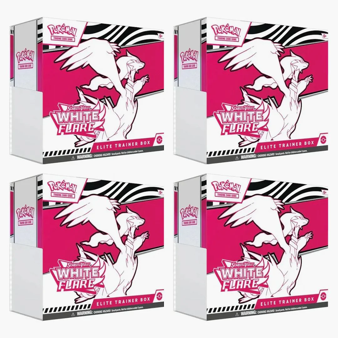 2025 Pokémon Scarlet & Violet White Flare Elite Trainer Box 4x Lot