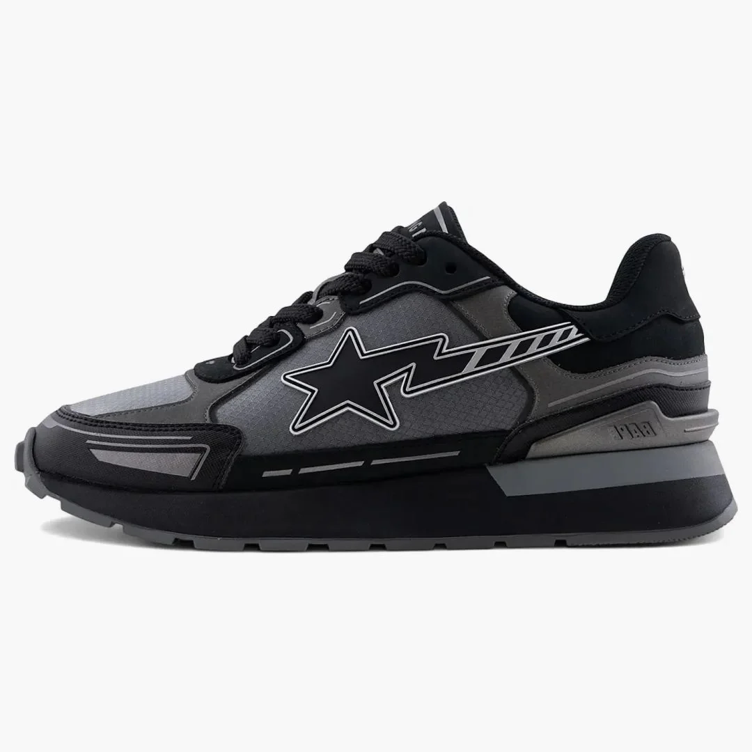 A Bathing Ape Cross Sta Black Grey