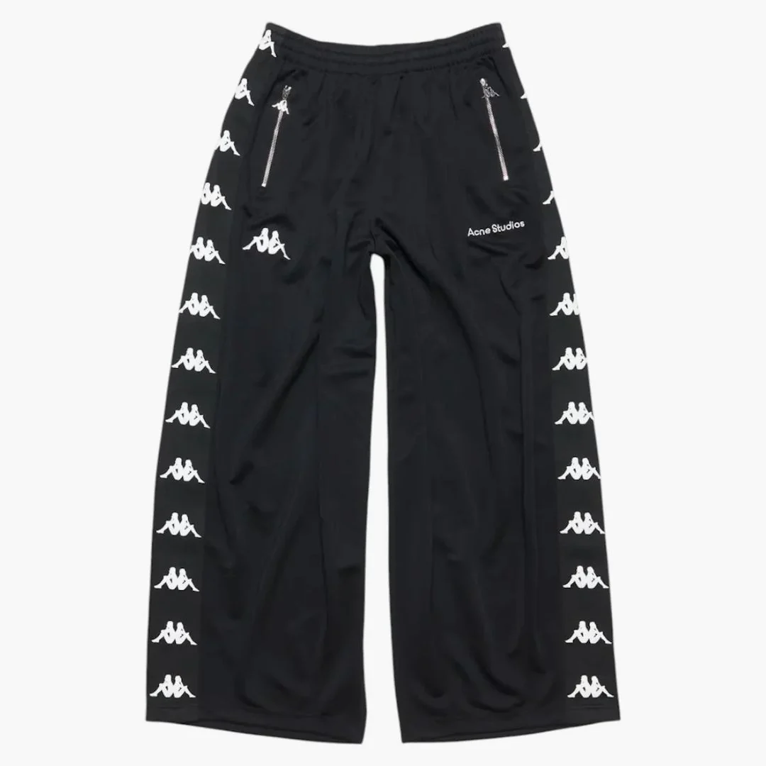 Acne Studios X Kappa Relaxed Fit Trousers Black