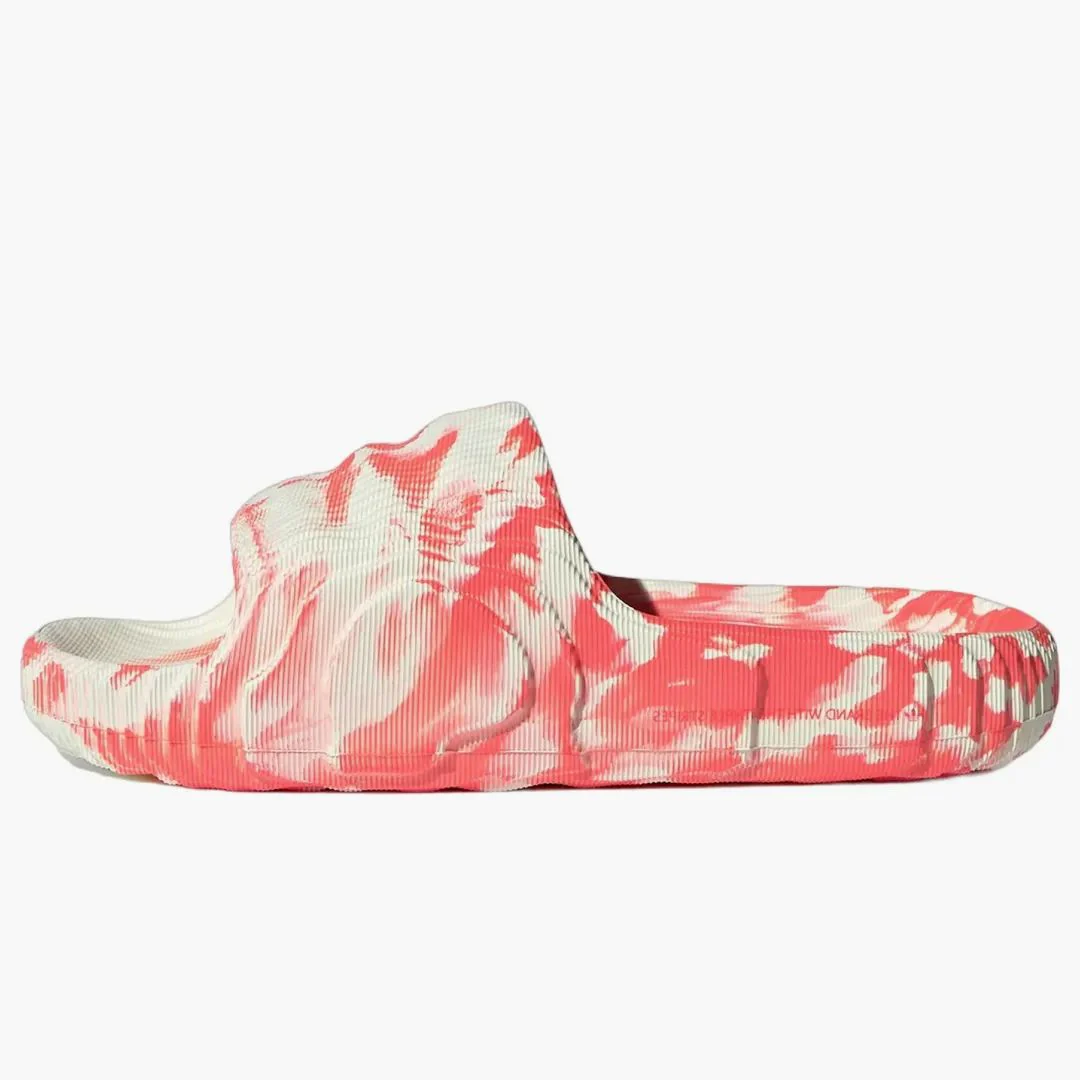 Adidas Adilette 22 Slides Ivory Solar Red