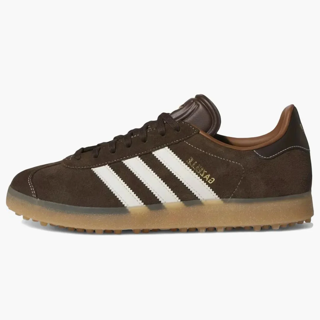 Adidas Gazelle Spikeless Golf Dark Brown Chalk White