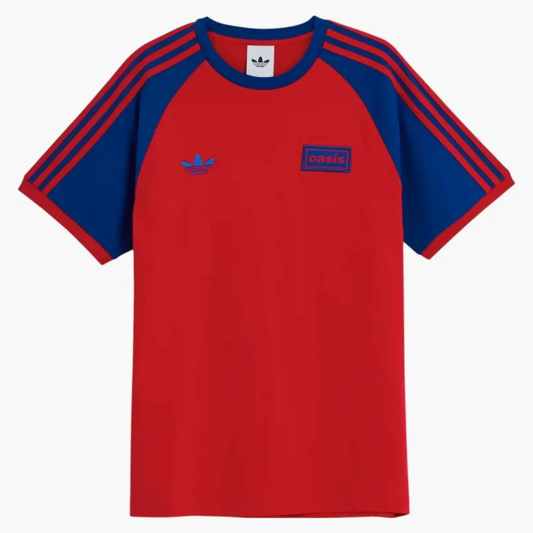 Adidas X Oasis Tour 3-stripes T-shirt Better Scarlet