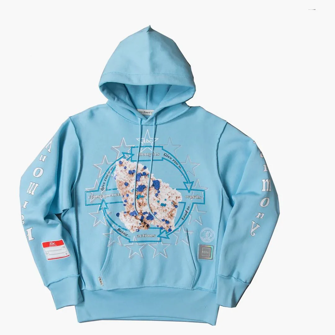 Advisory Board Crystals Planet Saving 2 (slamjam Exclusive) Hoodie Light Blue - Image 3