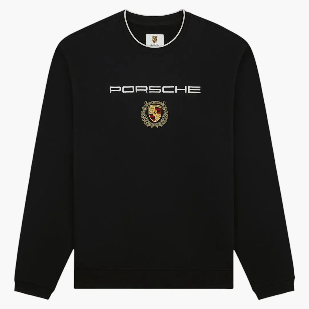 Aime Leon Dore X Porsche Embroidered Crewneck Sweatshirt Black