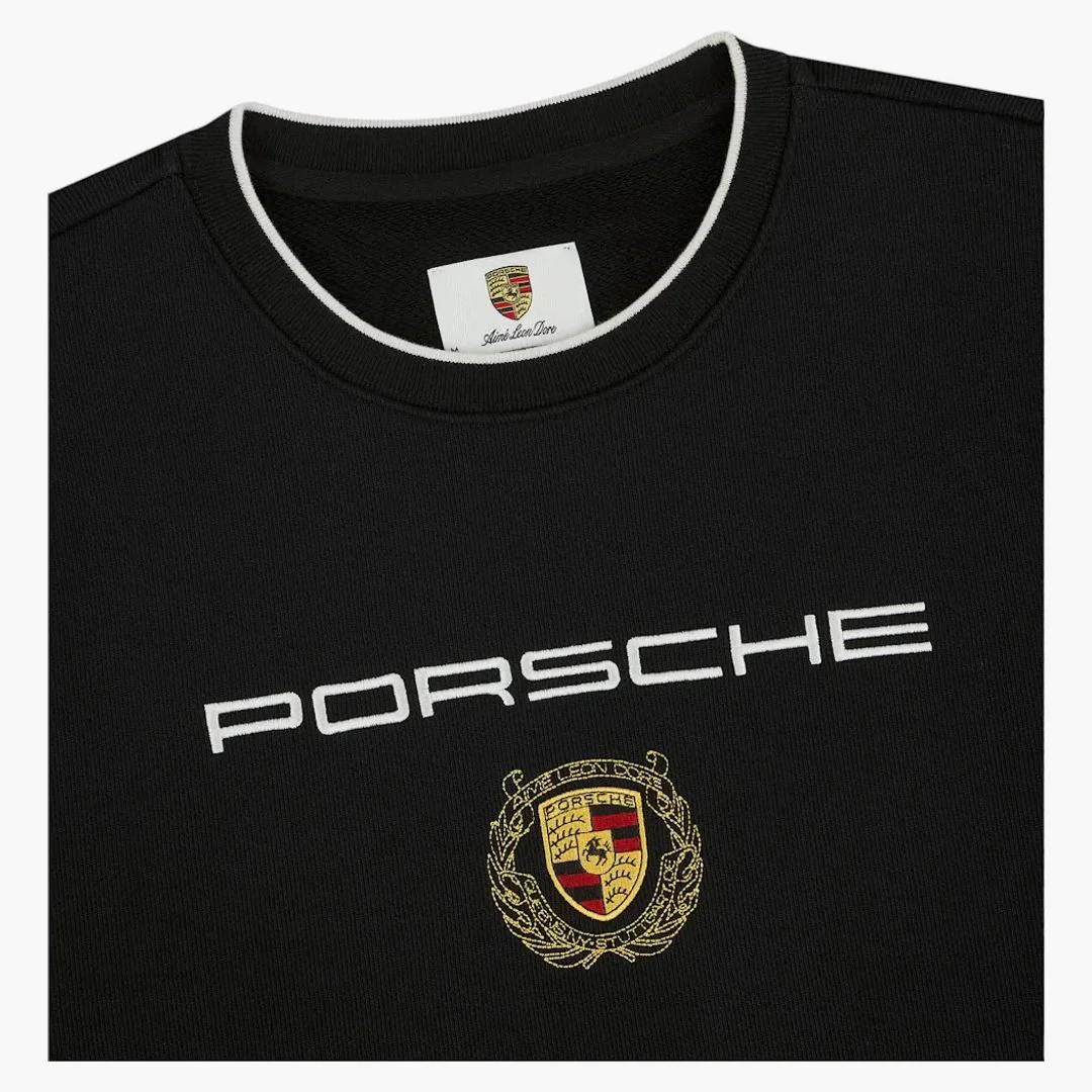 Aime Leon Dore X Porsche Embroidered Crewneck Sweatshirt Black - Image 2