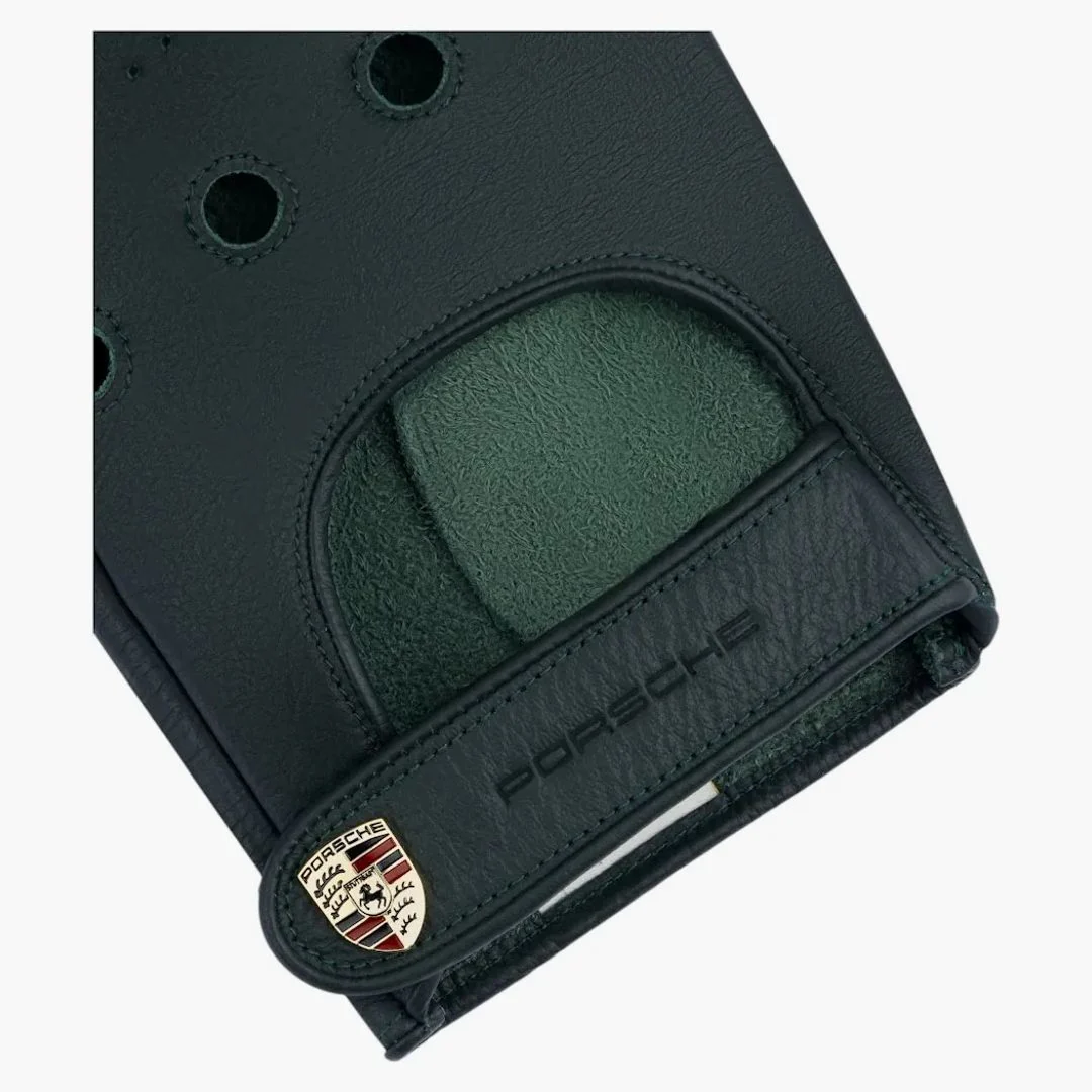 Aime Leon Dore X Porsche Leather Driving Gloves Green - Image 2