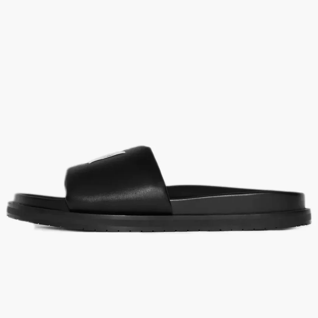 Amiri Leather Slide Black