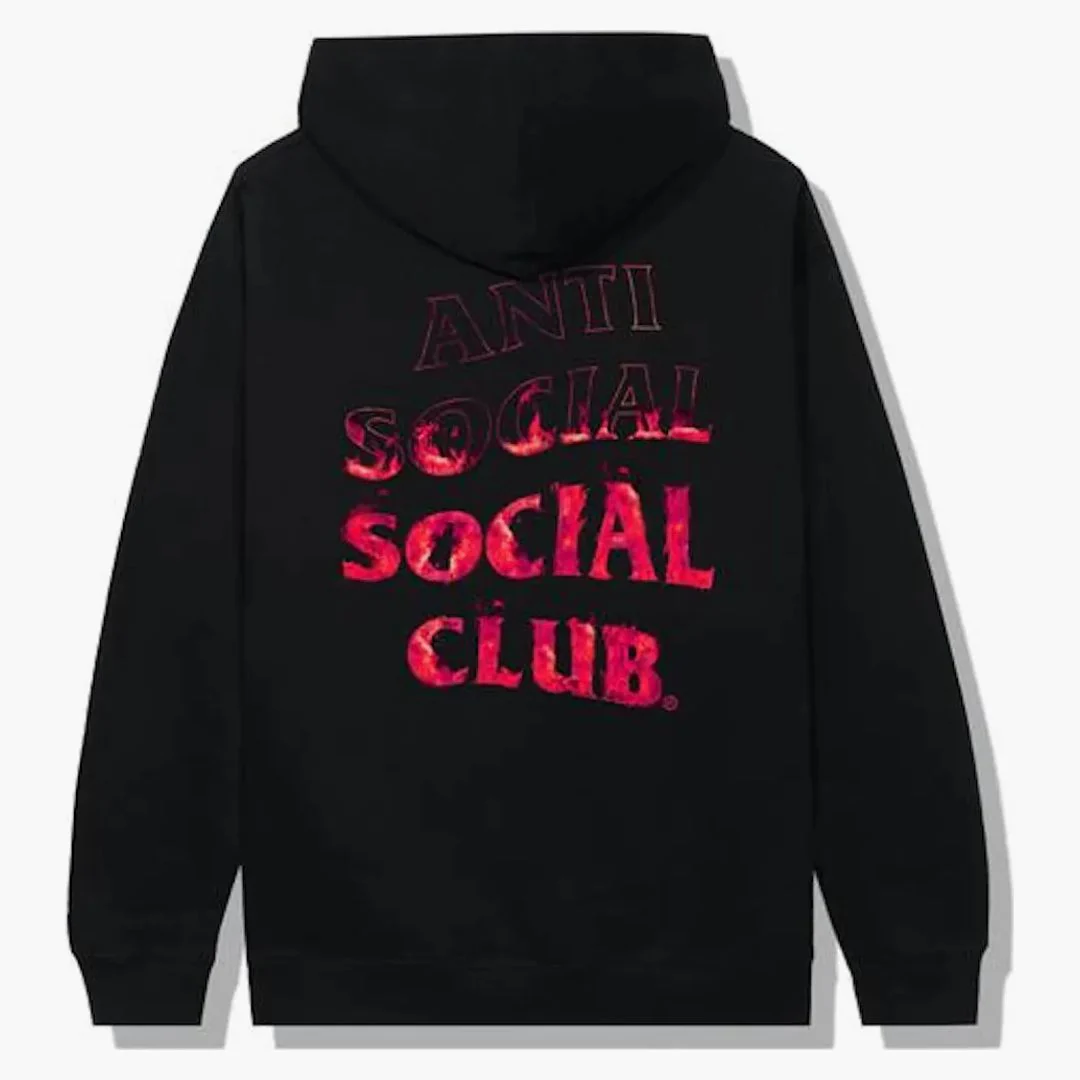 Anti Social Social Club A Fire Inside Hoodie Black/pink Flame