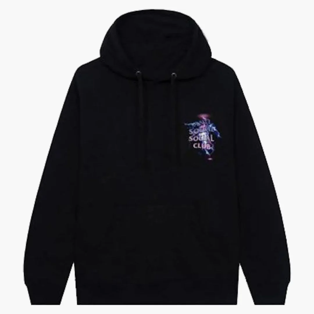 Anti Social Social Club Bolt From The Blue Hoodie Black - Image 2