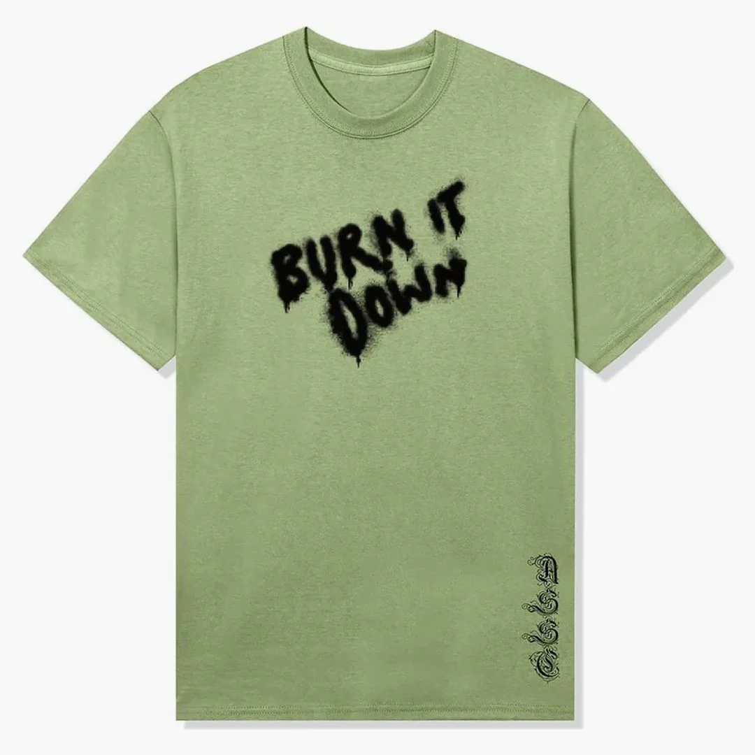 Anti Social Social Club Brun It Down Tee Pistachio