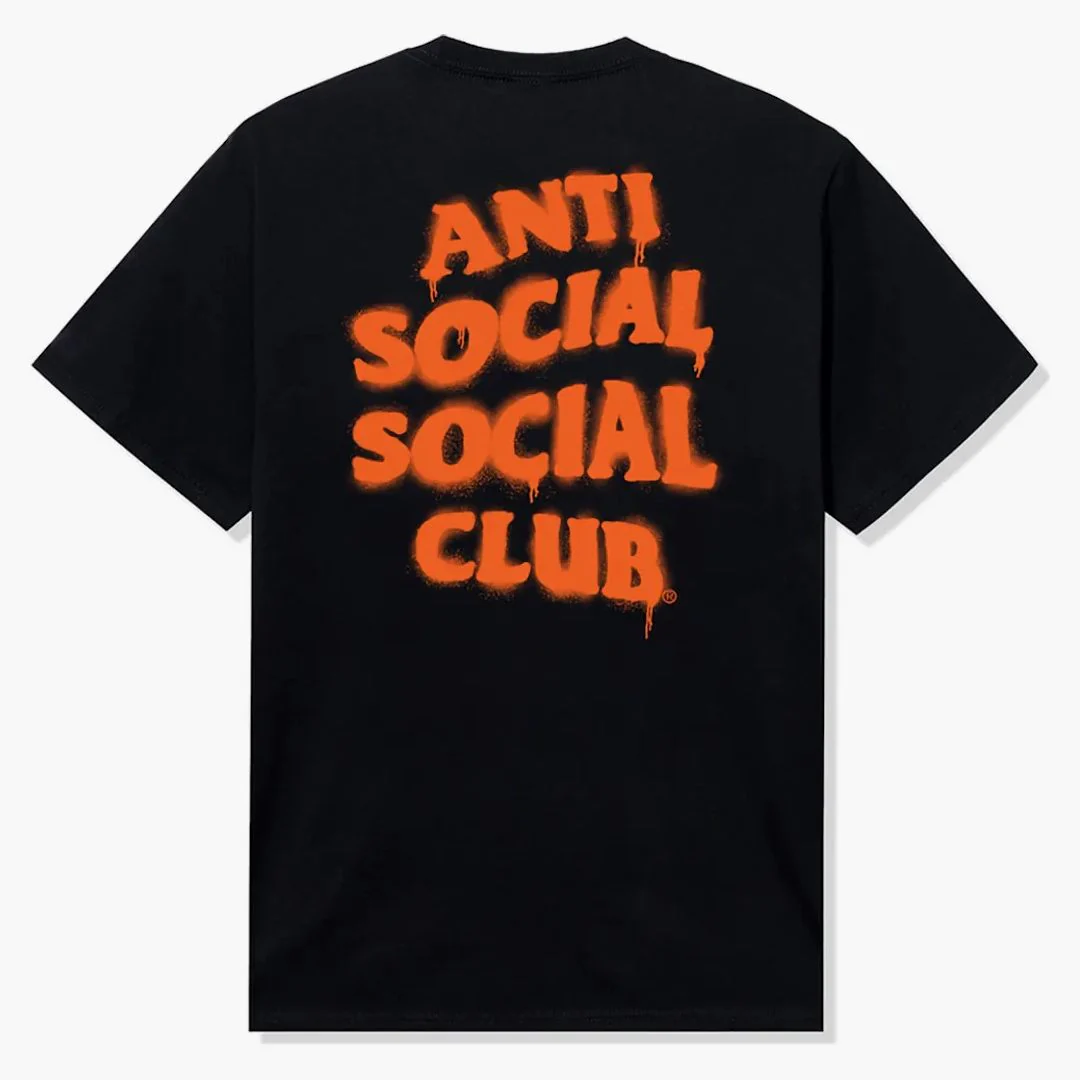 Anti Social Social Club Burn It Down Tee Black/orange