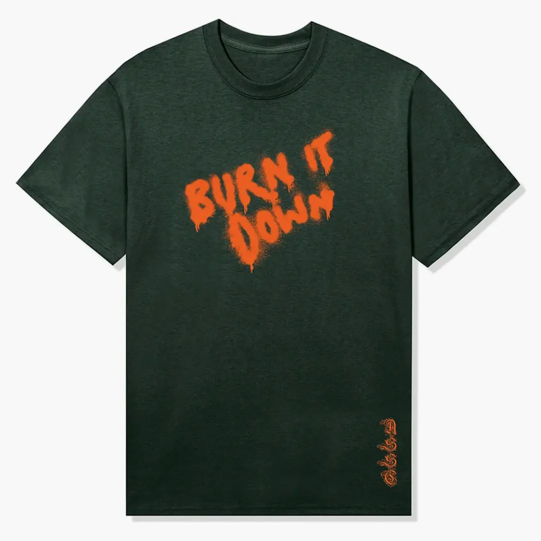 Anti Social Social Club Burn It Down Tee Green