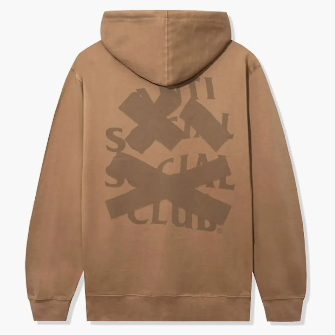Anti Social Social Club Cancelled Tonal Hoodie Saddle - Image 2