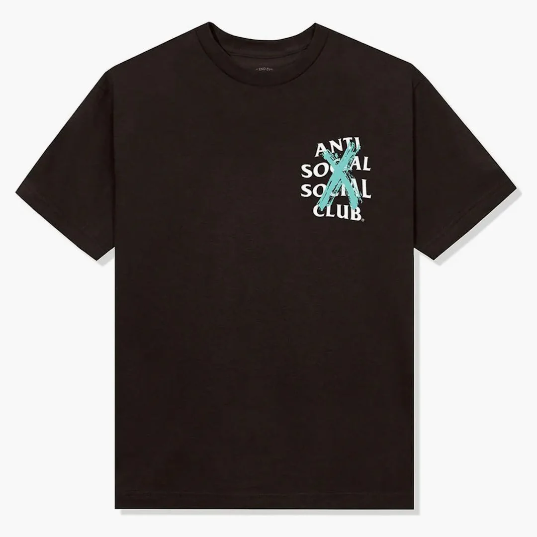 Anti Social Social Club Cancelled Vip Only Drop Tee Brown - Image 2