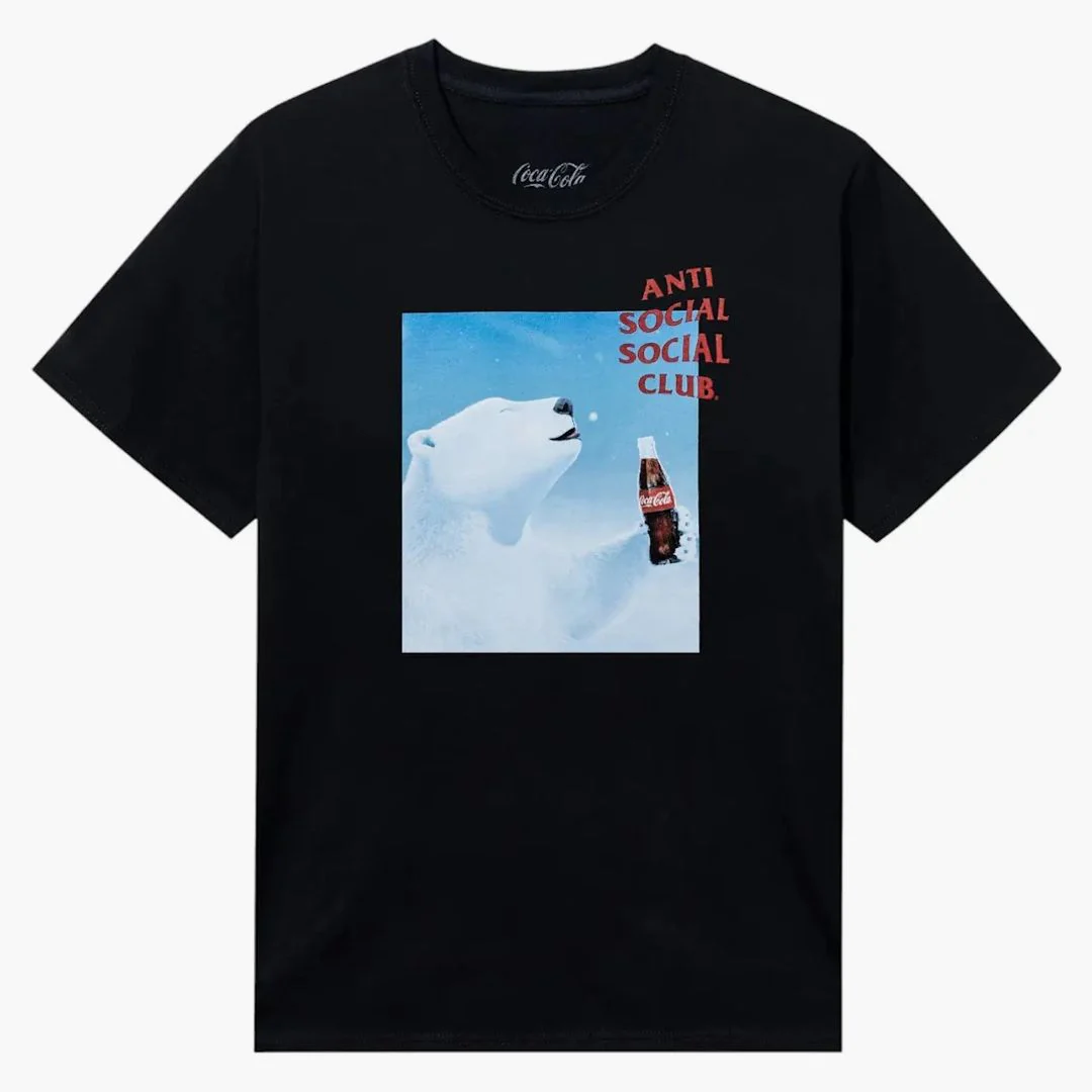 Anti Social Social Club Coca-cola Pb Snowflake Tee Black
