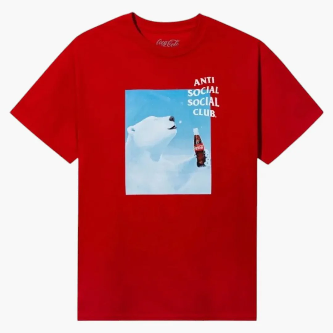 Anti Social Social Club Coca-cola Pb Snowflake Tee Red - Image 2