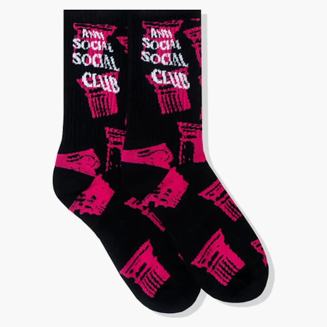 Anti Social Social Club Collapse Socks Black - Image 2