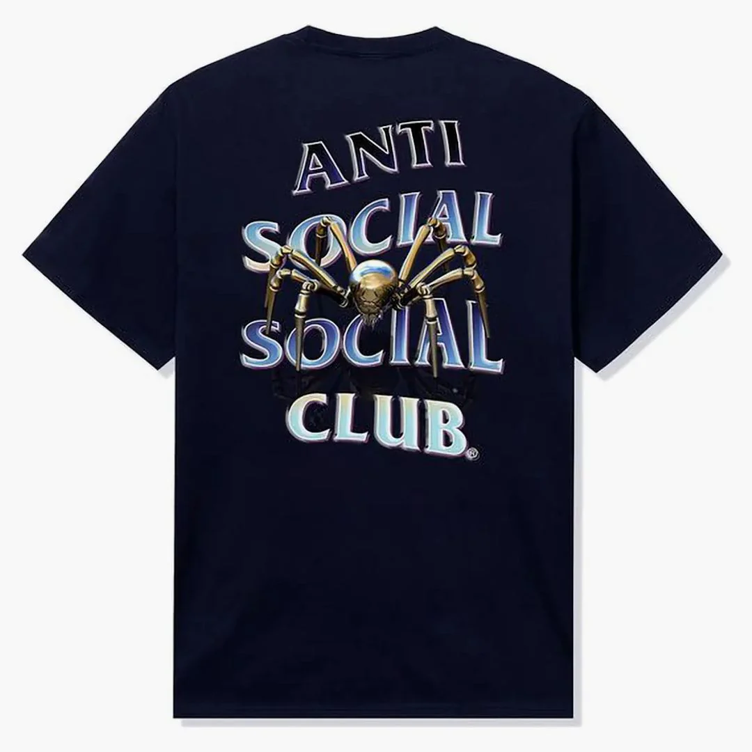 Anti Social Social Club Crawl To Me Tee Navy - Image 2