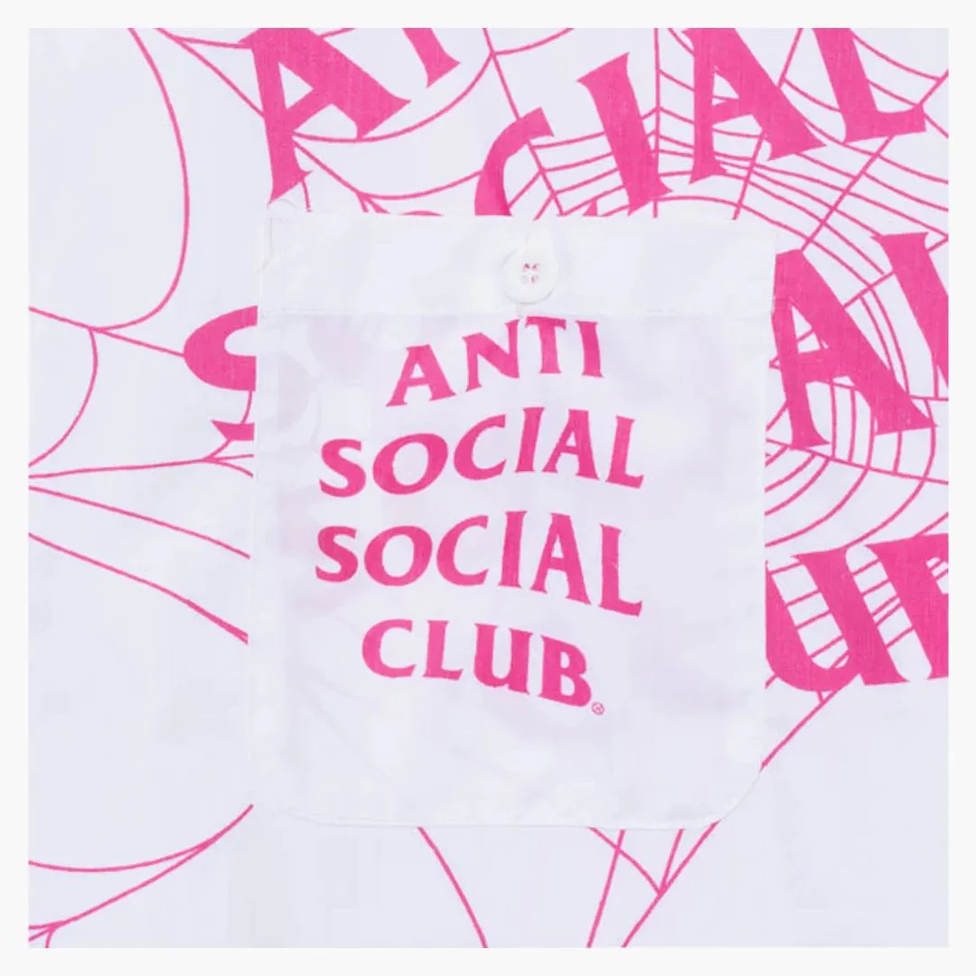 Anti Social Social Club Crawling In The Dark Button Up White - Image 2
