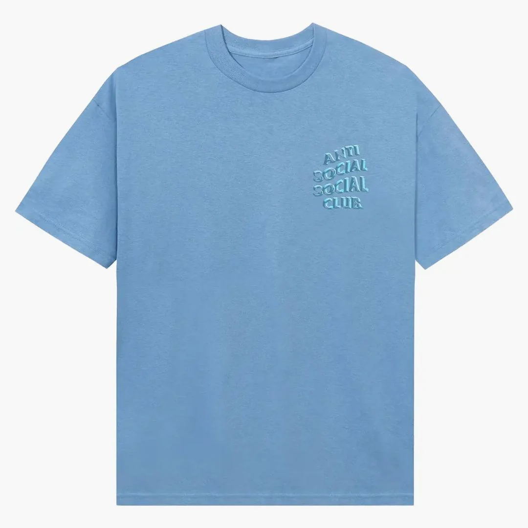 Anti Social Social Club Deeper Than Usual Tee Aquatic Blue - Image 2