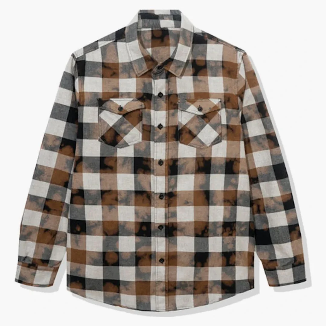 Anti Social Social Club Dialtone Flannel Black Tie Dye - Image 2