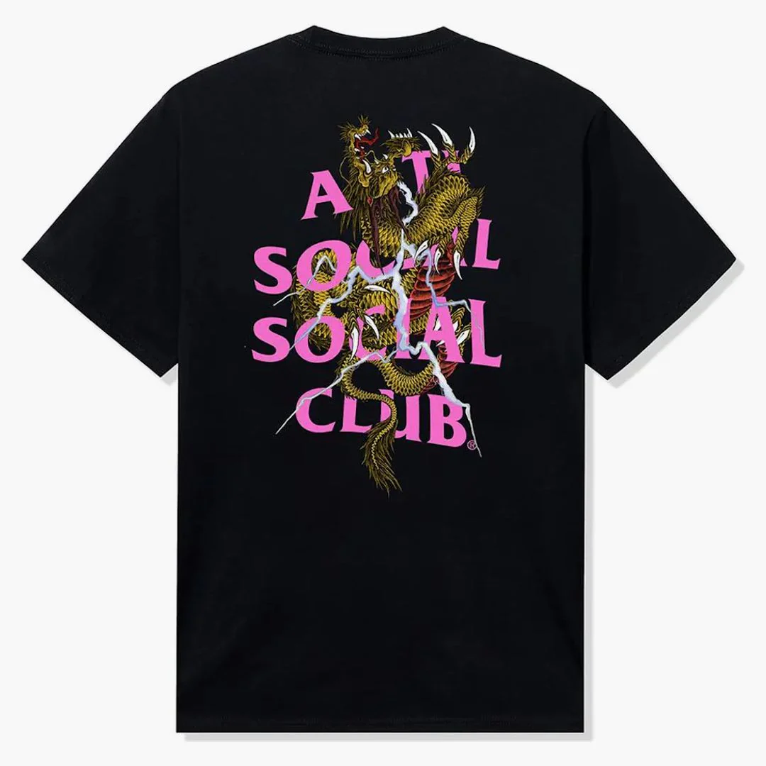Anti Social Social Club Double Dragon 2 Tee Black - Image 2