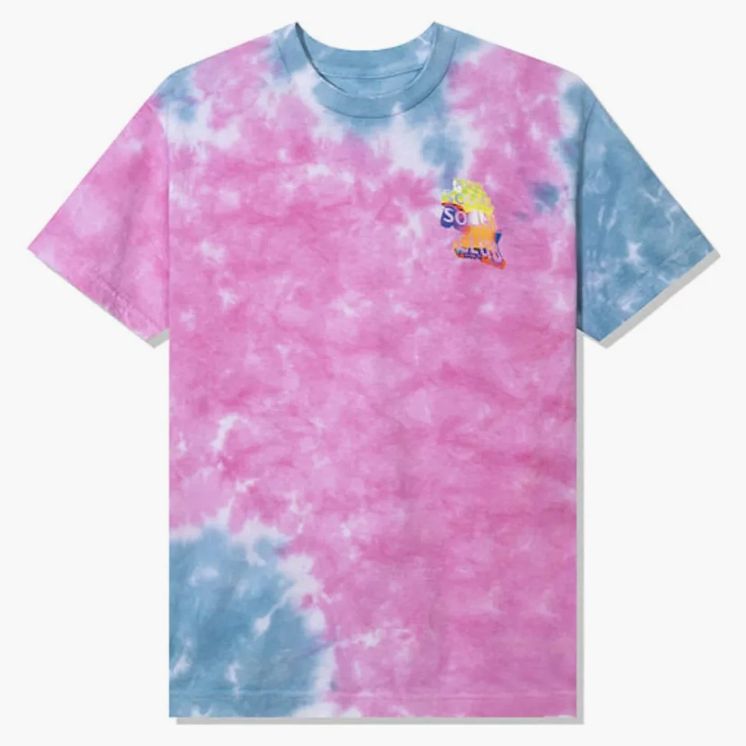 Anti Social Social Club Entheogen Tie Dye Tee Pink/blue - Image 2