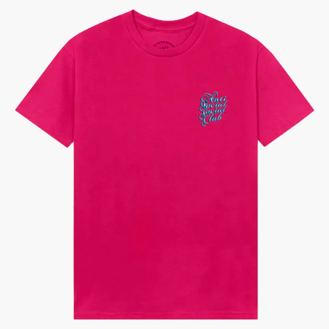 Anti Social Social Club Eyelash Tee Pink - Image 2