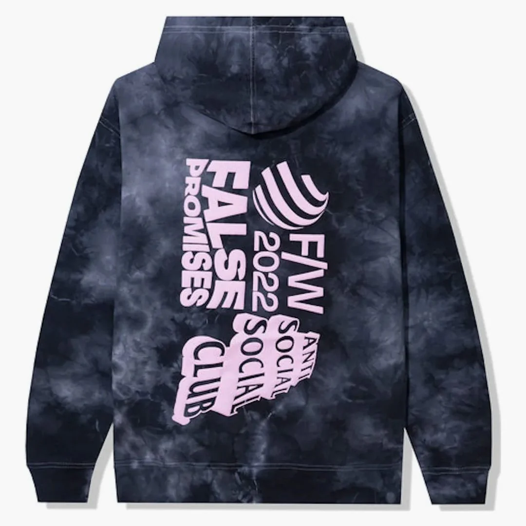 Anti Social Social Club False Promises Hoodie Black Tie Dye