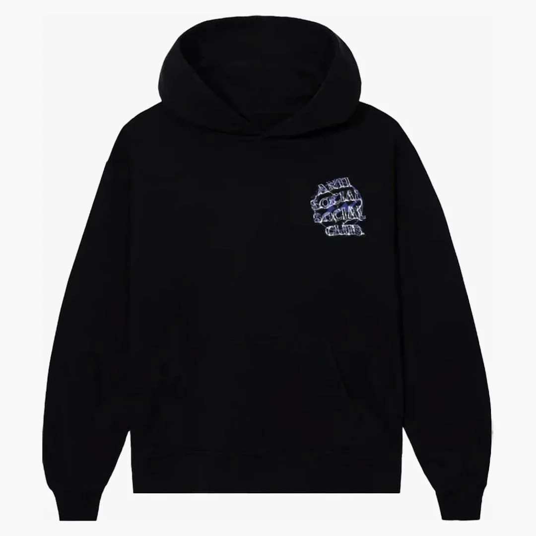 Anti Social Social Club Fragment Bolt Hoodie Black/navy - Image 2