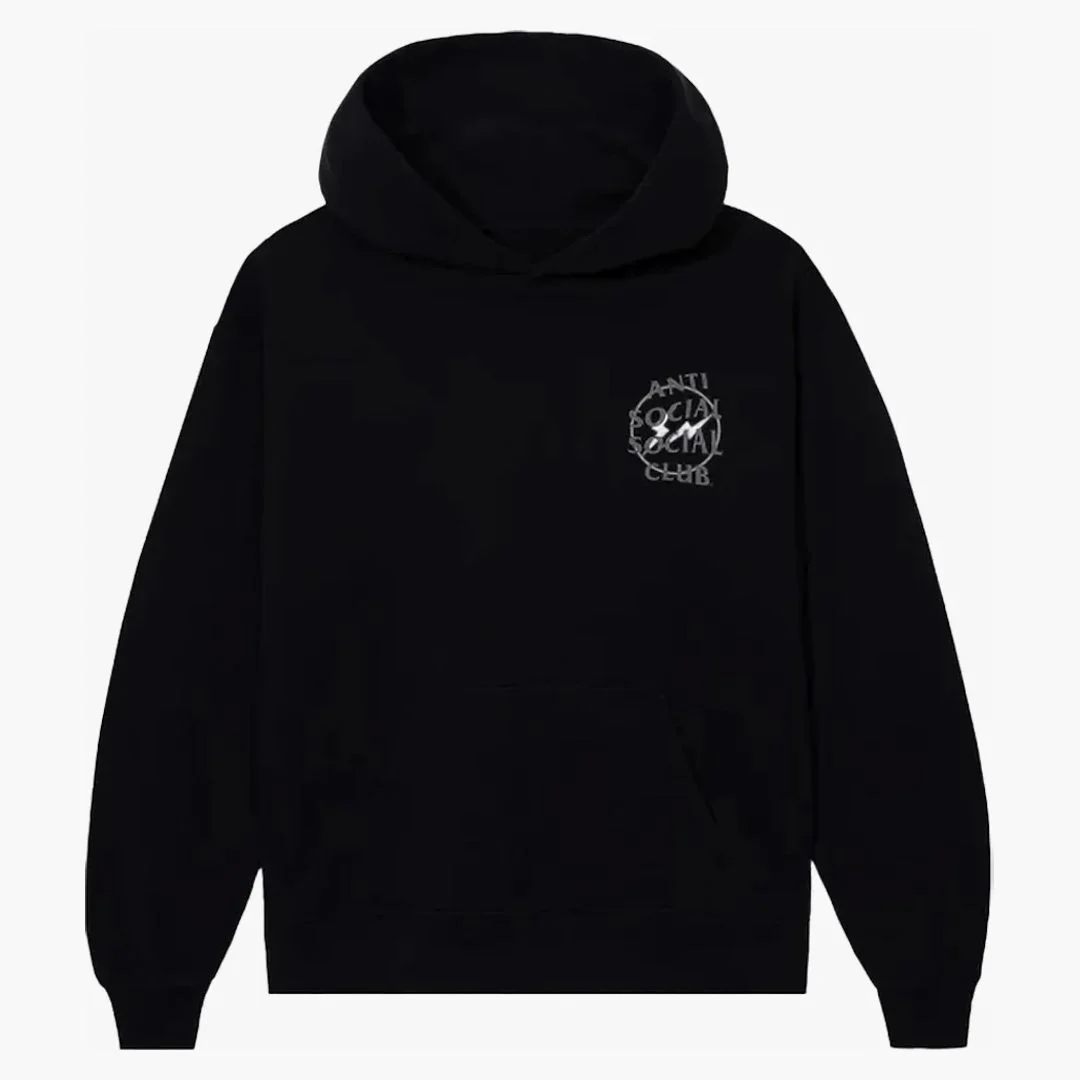 Anti Social Social Club Fragment Half Tone Hoodie Black/gray - Image 2