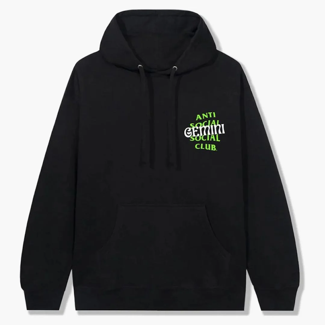 Anti Social Social Club Gemini Hoodie Black - Image 2
