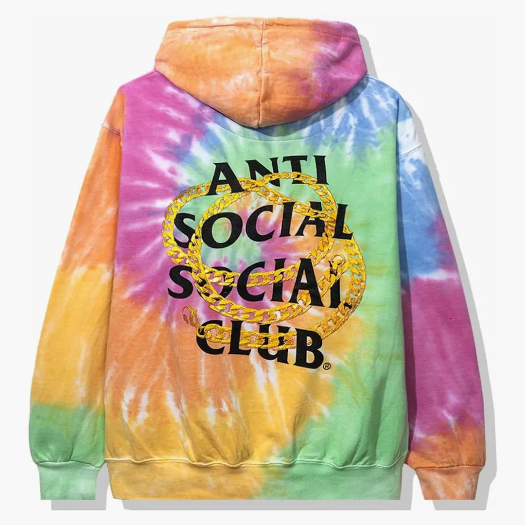 Anti Social Social Club Good Hoodie Rainbow Tie Dye - Image 2