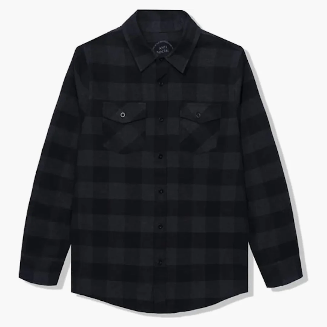 Anti Social Social Club Happiest Place On Earth Flannel Black